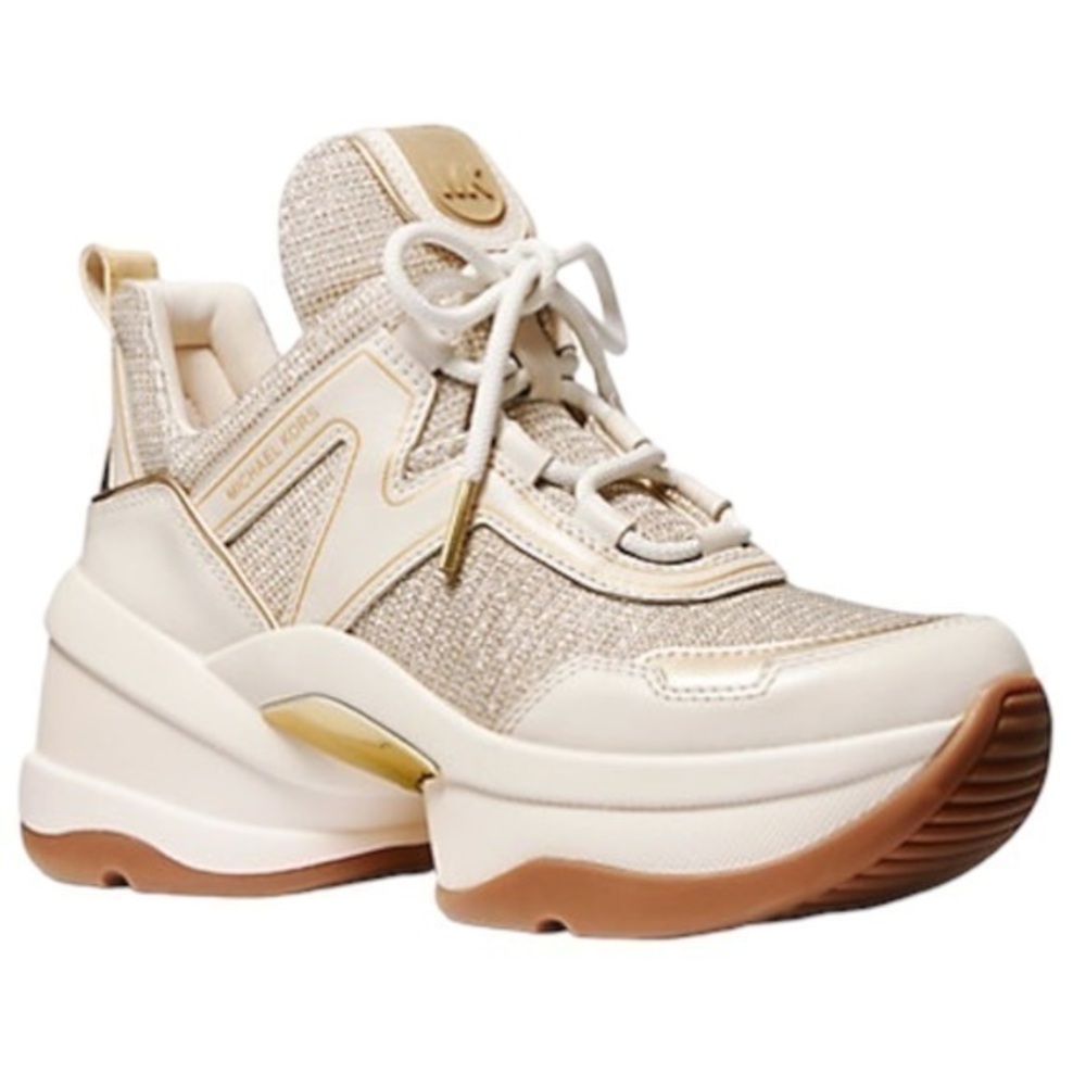 Michael Kors Olympia Leather Sneakers Size 10